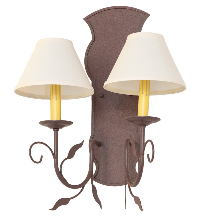 Meyda Tiffany 259749 Two Light Wall Sconce, Rust
