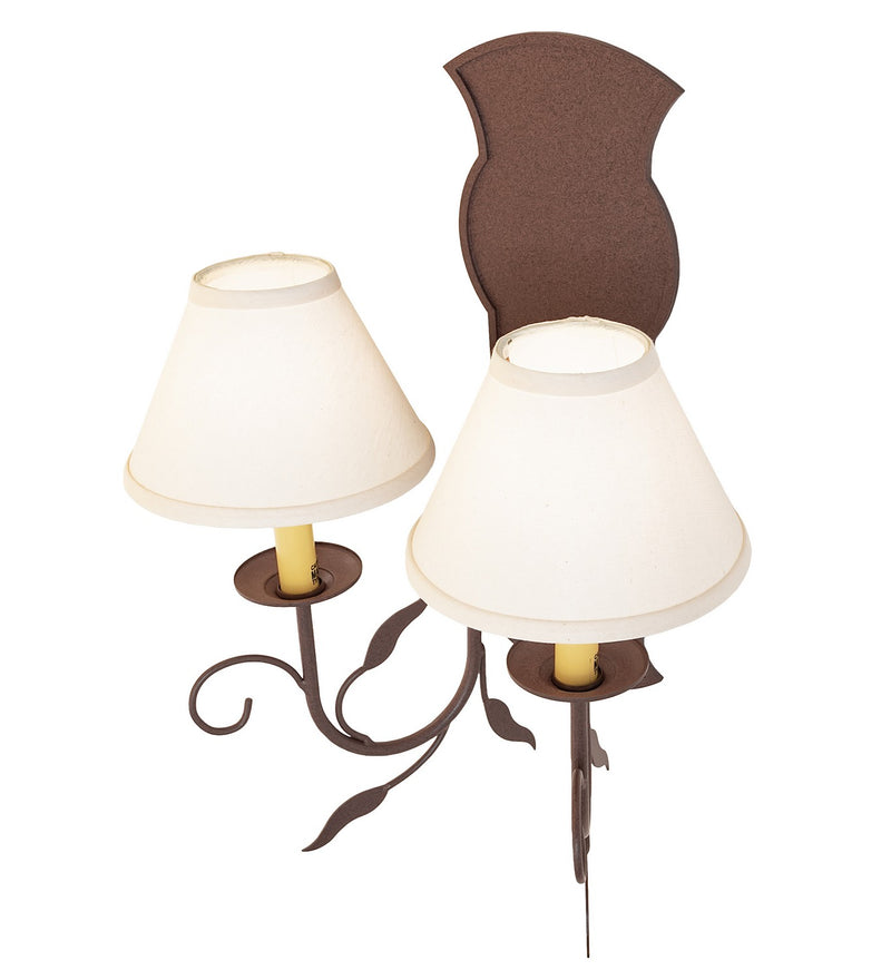 Meyda Tiffany 259749 Two Light Wall Sconce, Rust