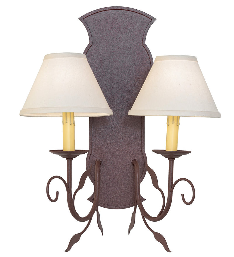 Meyda Tiffany 259749 Two Light Wall Sconce, Rust