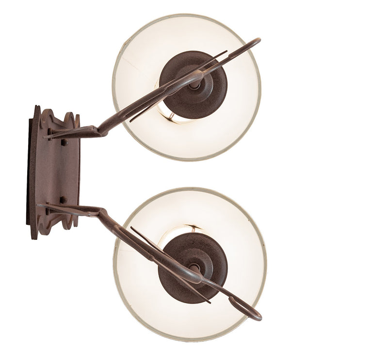 Meyda Tiffany 259749 Two Light Wall Sconce, Rust