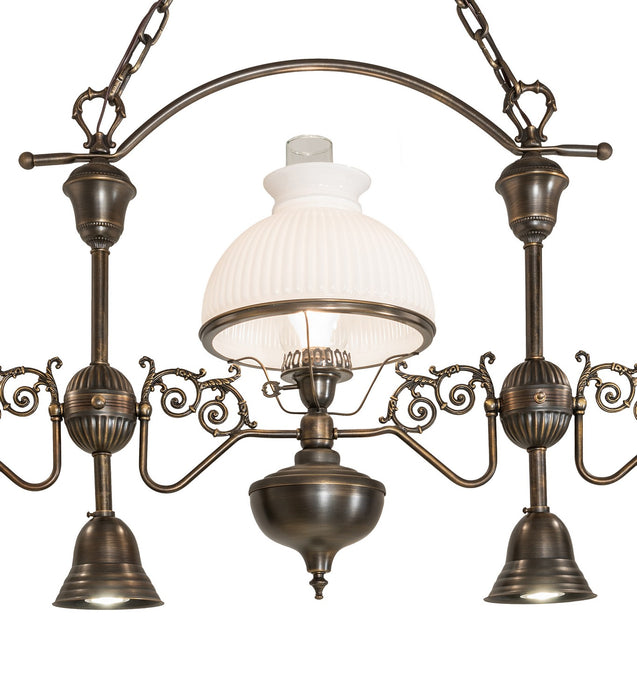 Meyda Tiffany 259845 Six Light Island Pendant, Antique Craftsman Brown