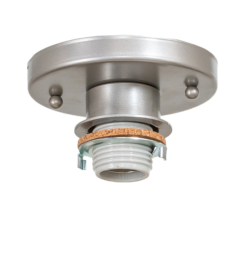 Meyda Tiffany 259995 One Light Flushmount, Brushed Nickel