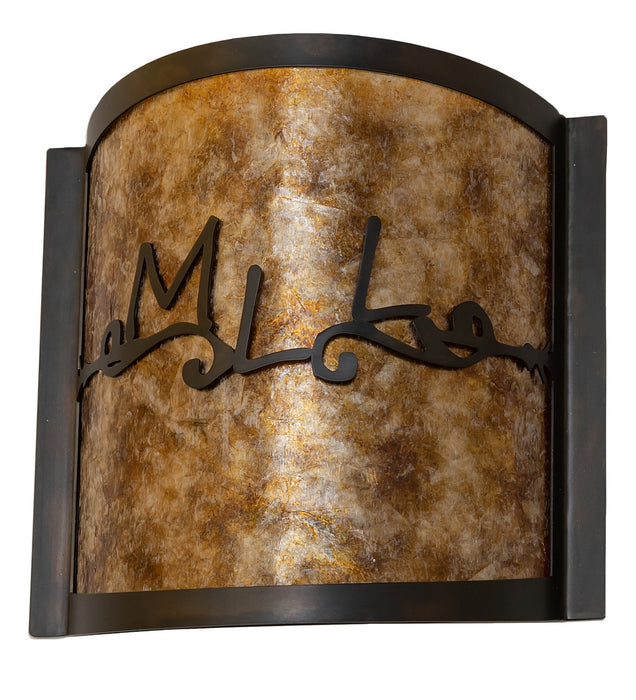 Meyda Tiffany 260052 Two Light Wall Sconce, Dark Burnished Antique Copper
