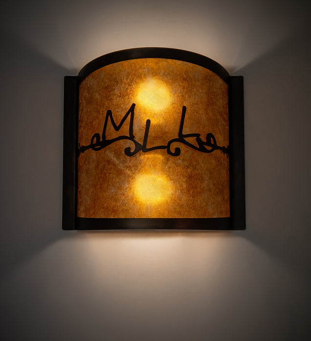 Meyda Tiffany 260052 Two Light Wall Sconce, Dark Burnished Antique Copper