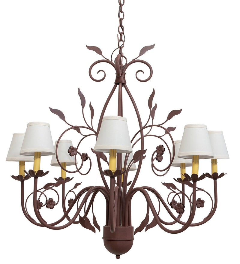 Meyda Tiffany 260209 Eight Light Chandelier, Rust
