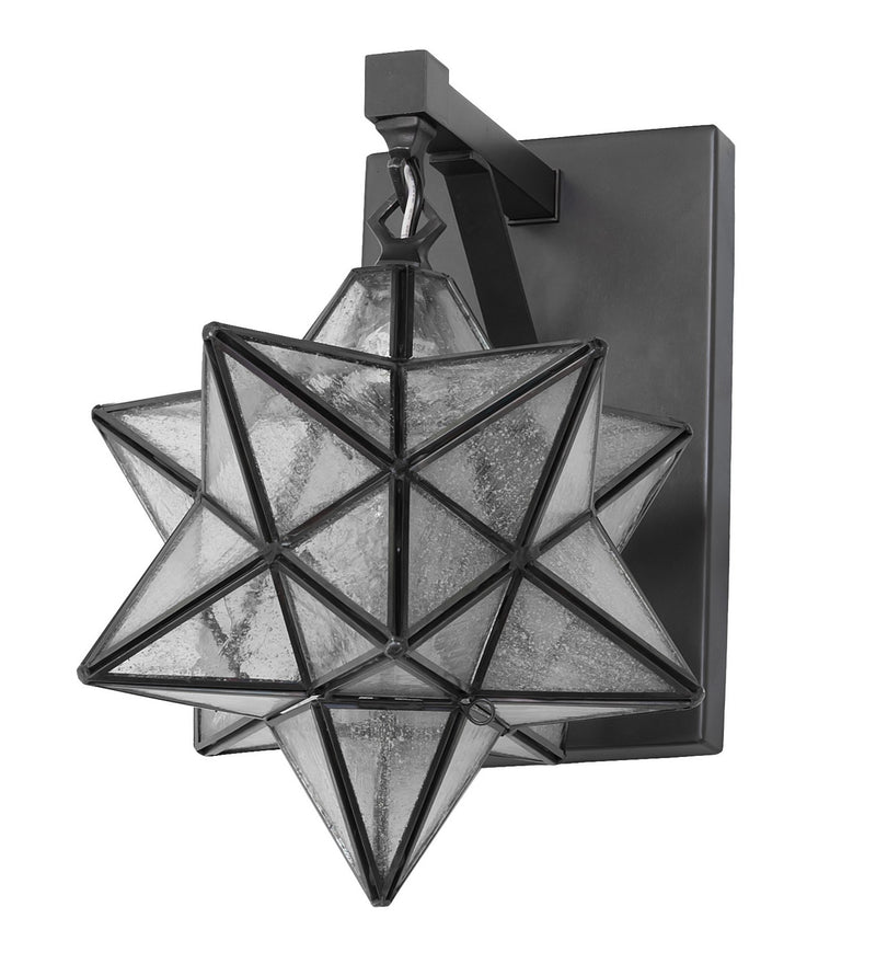 Meyda Tiffany 260405 One Light Wall Sconce, Black Metal