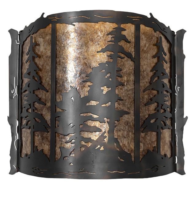 Meyda Tiffany 260562 Two Light Wall Sconce, Dark Burnished Antique Copper