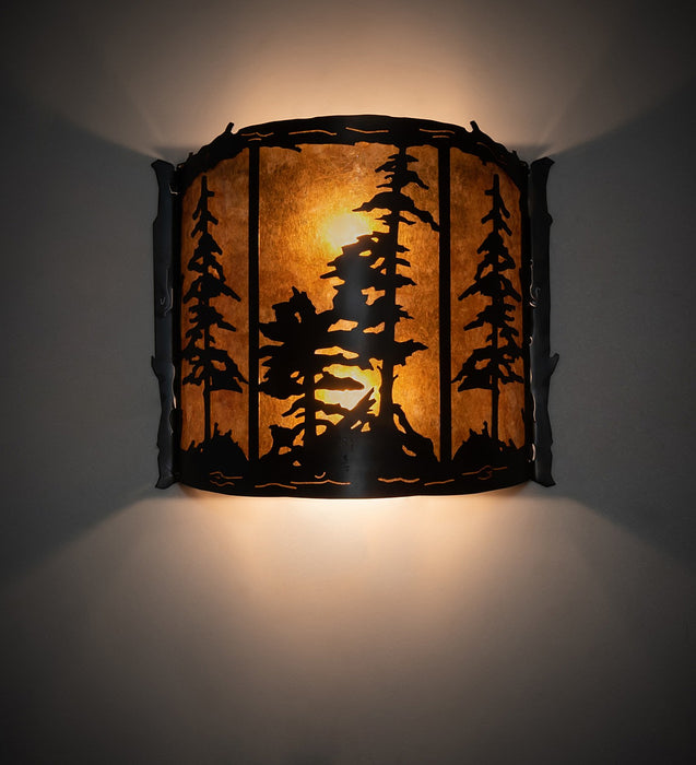 Meyda Tiffany 260562 Two Light Wall Sconce, Dark Burnished Antique Copper