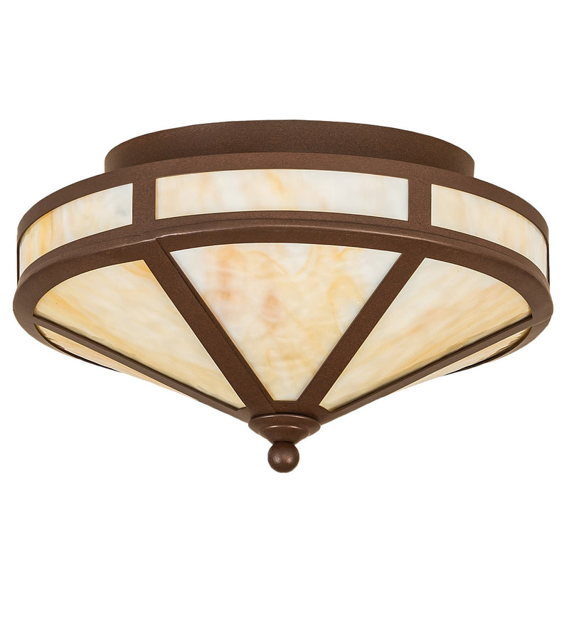 Meyda Tiffany 260817 Two Light Flushmount, Cafe Noir