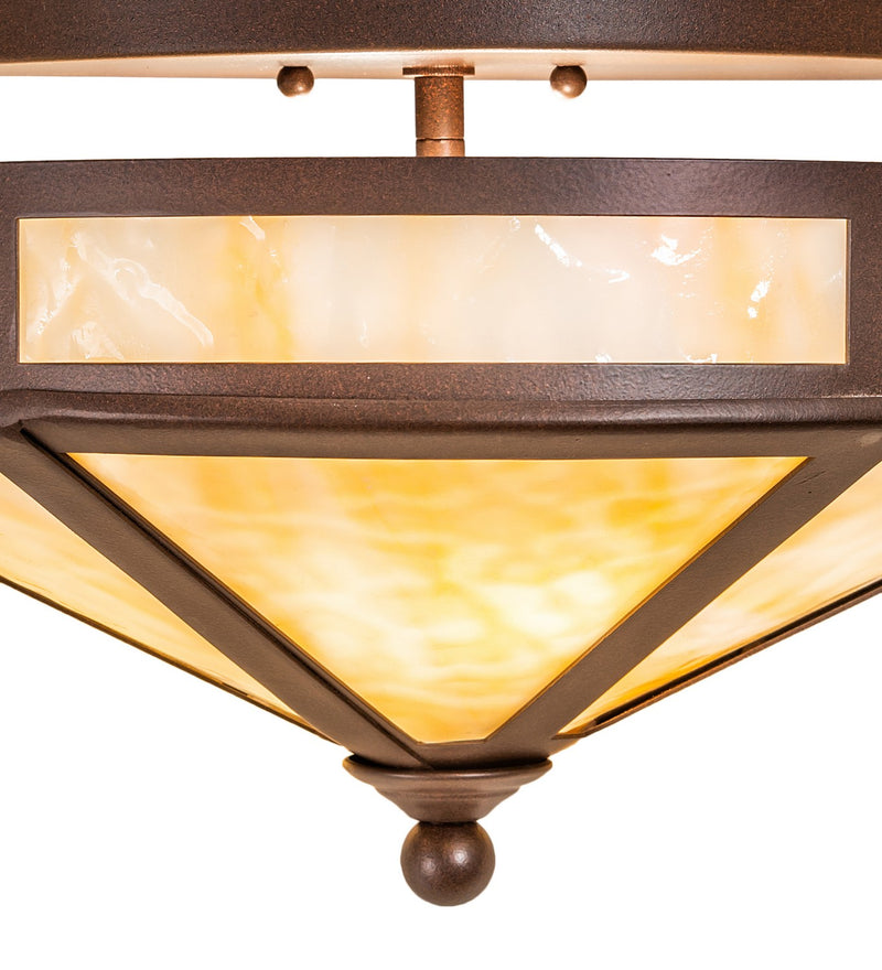 Meyda Tiffany 260817 Two Light Flushmount, Cafe Noir