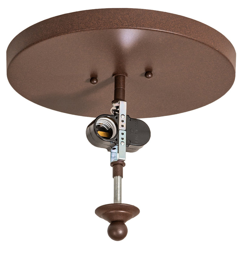 Meyda Tiffany 260817 Two Light Flushmount, Cafe Noir