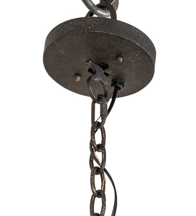 Meyda Tiffany 260963 Six Light Pendant, Golden Bronze