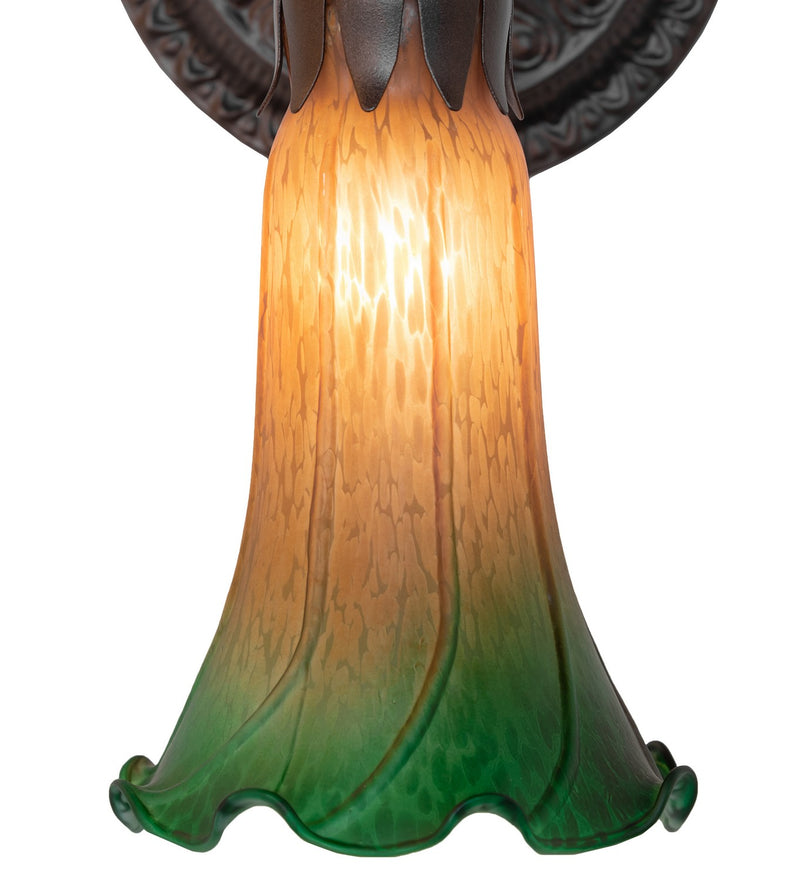 Meyda Tiffany 261095 One Light Wall Sconce, Mahogany Bronze