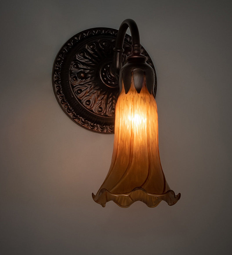 Meyda Tiffany 261099 One Light Wall Sconce, Mahogany Bronze