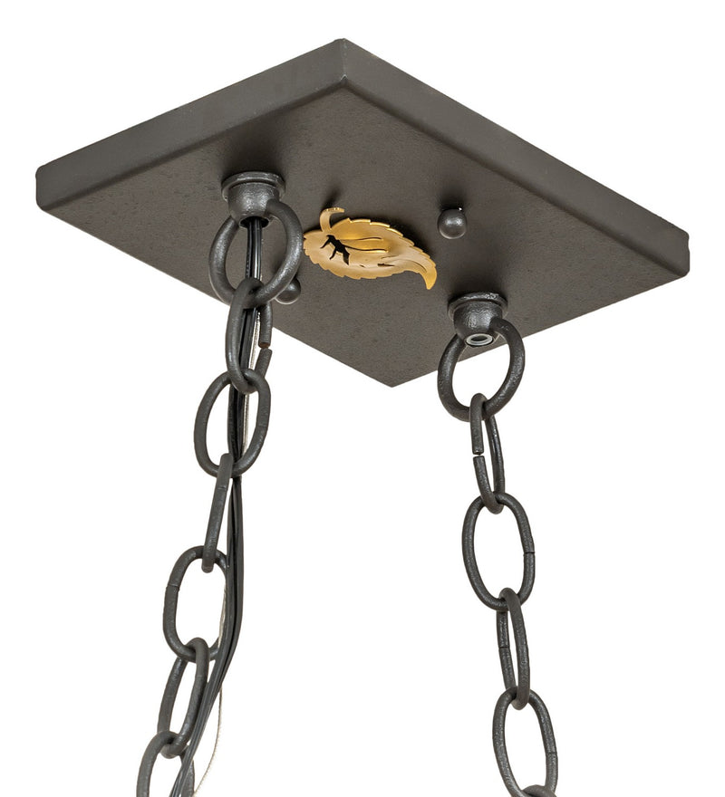 Meyda Tiffany 261218 Six Light Pendant, Old Wrought Iron