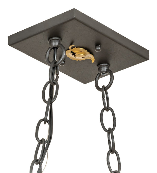 Meyda Tiffany 261218 Six Light Pendant, Old Wrought Iron