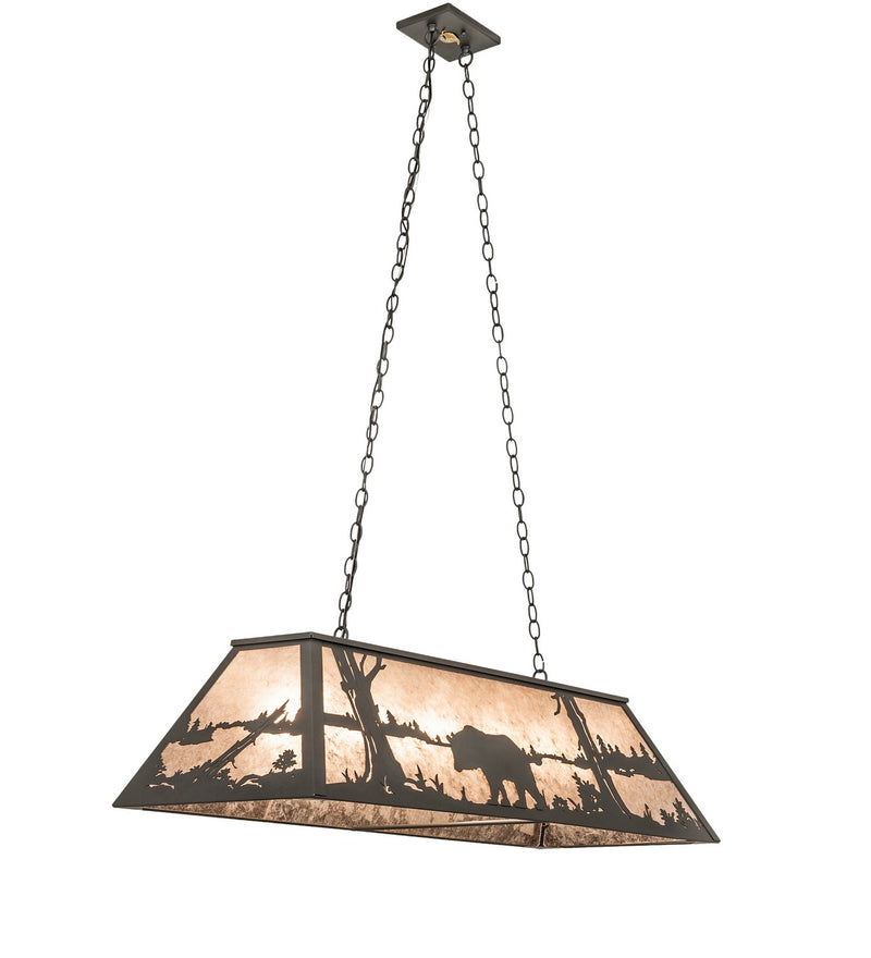 Meyda Tiffany 261218 Six Light Pendant, Old Wrought Iron