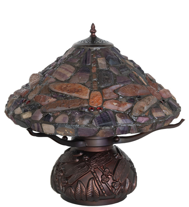 Meyda Tiffany 261252 Three Light Table Lamp, Mahogany Bronze