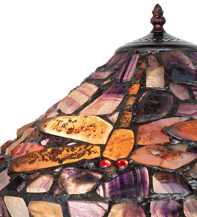 Meyda Tiffany 261252 Three Light Table Lamp, Mahogany Bronze