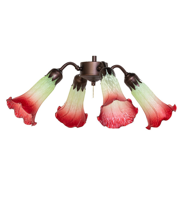 Meyda Tiffany 261501 Four Light Fan Light, Mahogany Bronze