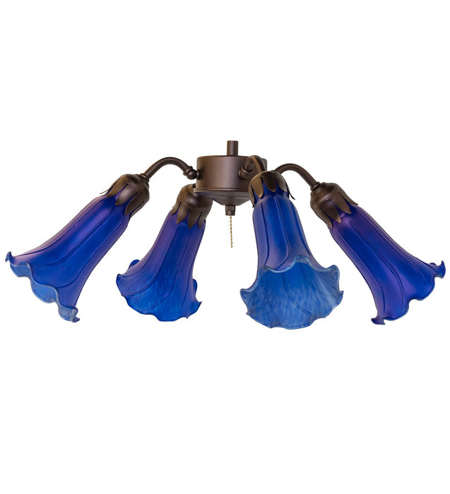 Meyda Tiffany 261505 Four Light Fan Light, Mahogany Bronze