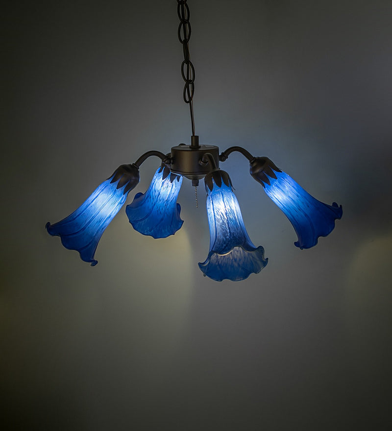 Meyda Tiffany 261505 Four Light Fan Light, Mahogany Bronze