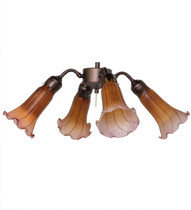 Meyda Tiffany 261506 Four Light Fan Light, Mahogany Bronze
