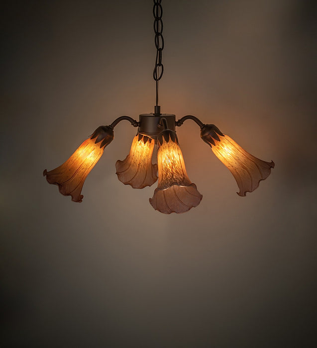 Meyda Tiffany 261506 Four Light Fan Light, Mahogany Bronze