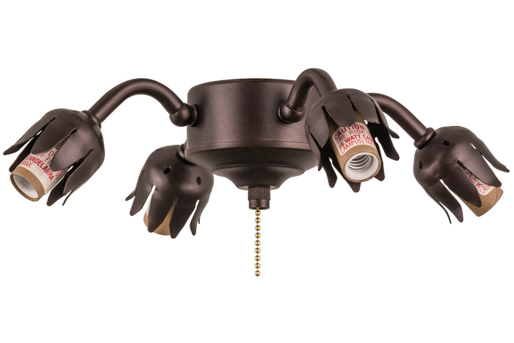 Meyda Tiffany 261508 Four Light Fan Light, Mahogany Bronze