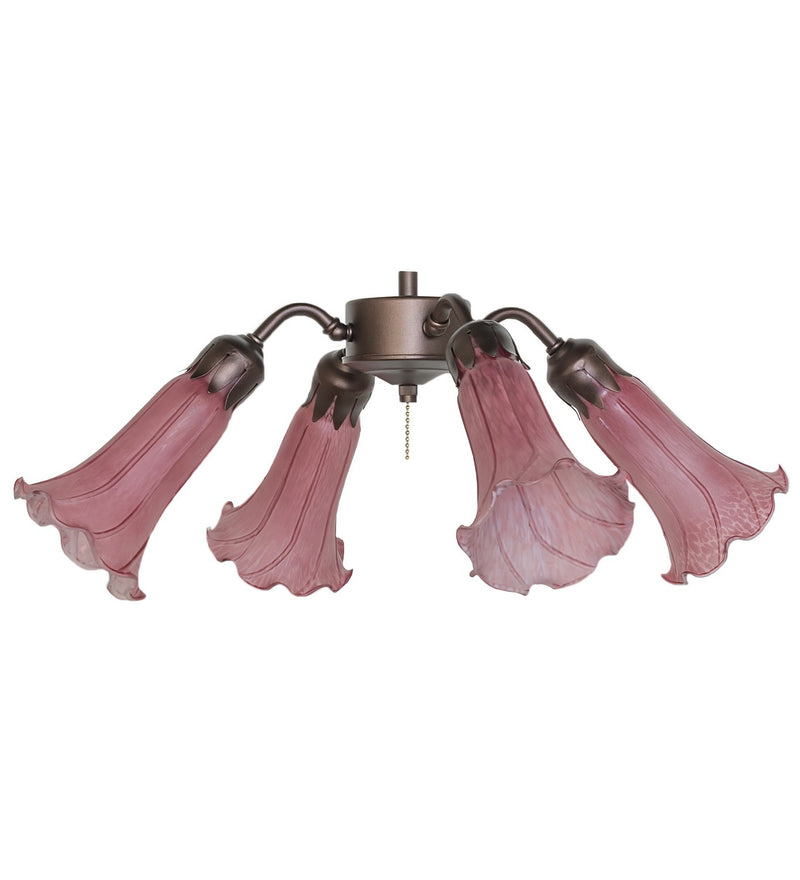 Meyda Tiffany 261509 Four Light Fan Light, Mahogany Bronze