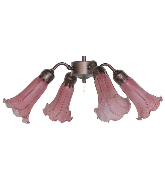 Meyda Tiffany 261509 Four Light Fan Light, Mahogany Bronze