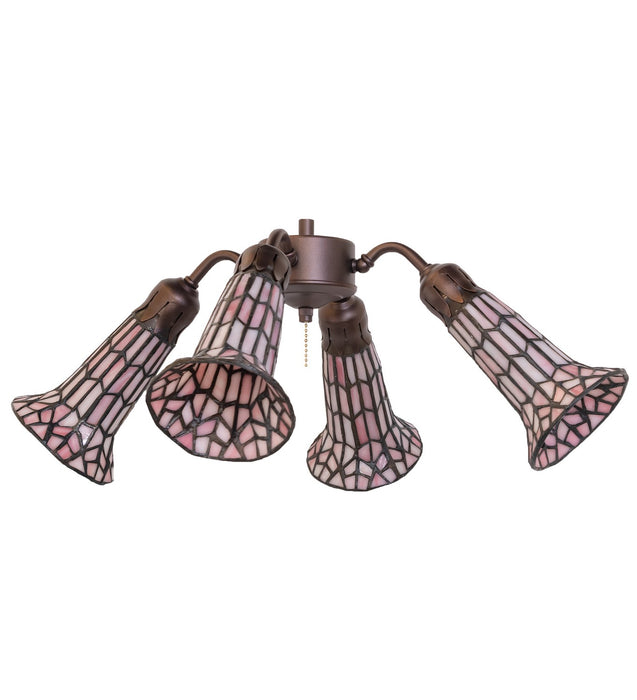 Meyda Tiffany 261517 Four Light Fan Light, Mahogany Bronze