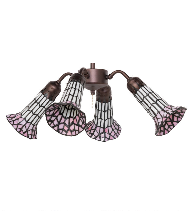 Meyda Tiffany 261518 Four Light Fan Light, Mahogany Bronze