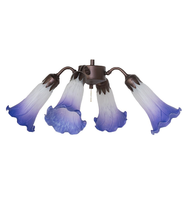 Meyda Tiffany 261522 Four Light Fan Light, Mahogany Bronze
