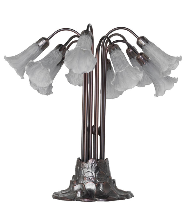 Meyda Tiffany 261665 Ten Light Table Lamp, Mahogany Bronze