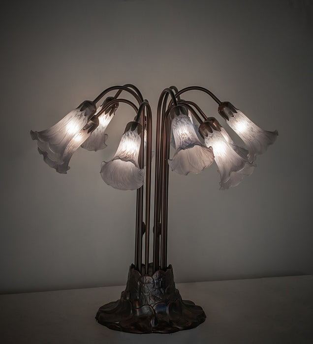 Meyda Tiffany 261665 Ten Light Table Lamp, Mahogany Bronze