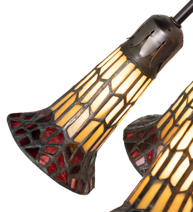 Meyda Tiffany 261667 Ten Light Table Lamp, Mahogany Bronze