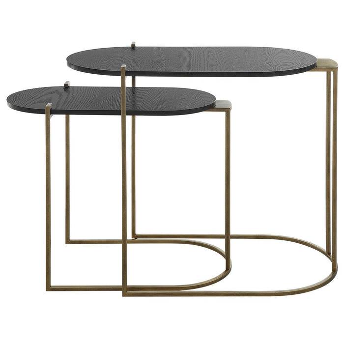 Uttermost 22882 Nesting Tables, Set/2, Antique Brass