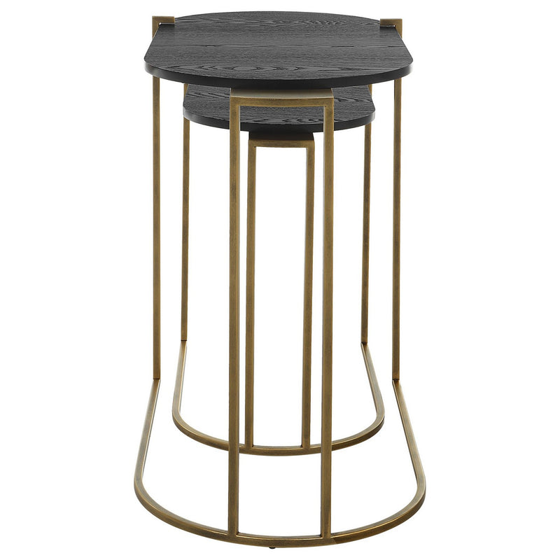 Uttermost 22882 Nesting Tables, Set/2, Antique Brass