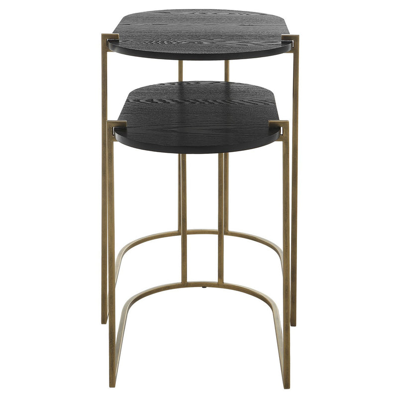 Uttermost 22882 Nesting Tables, Set/2, Antique Brass