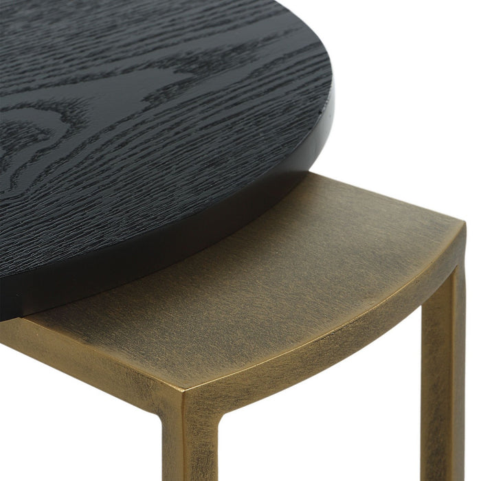 Uttermost 22882 Nesting Tables, Set/2, Antique Brass