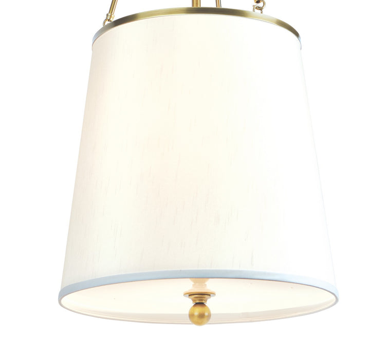 Norwell Lighting 5280_AG_CS Three Light Chandelier, Aged Brass