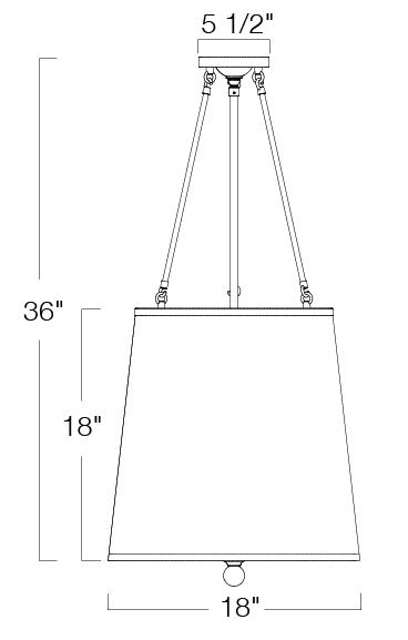Norwell Lighting 5280_AG_CS Three Light Chandelier, Aged Brass