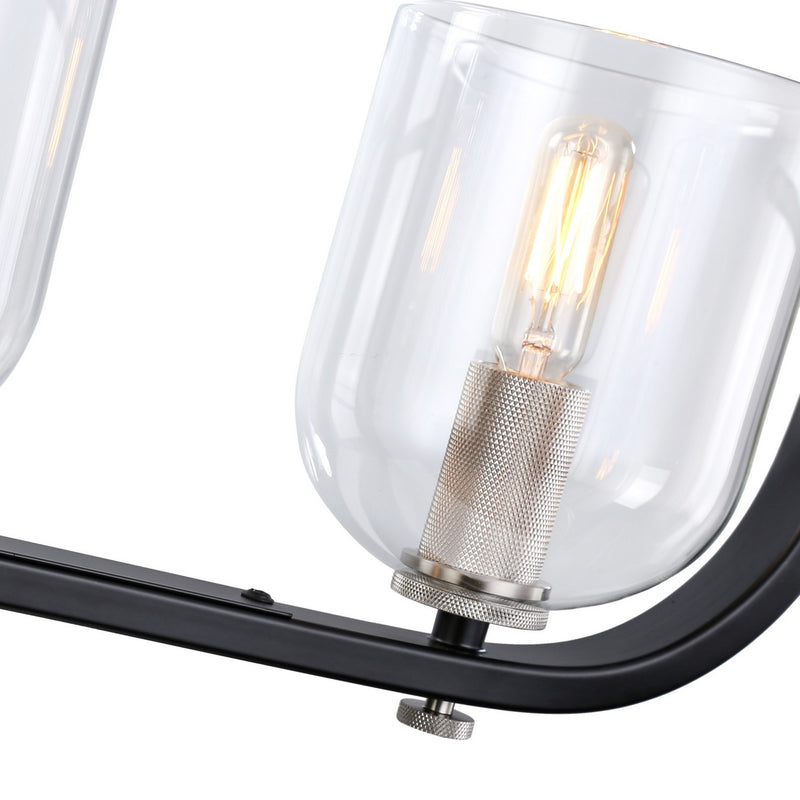 Artcraft AC11745NB Five Light Island Pendant, Black & Nickel