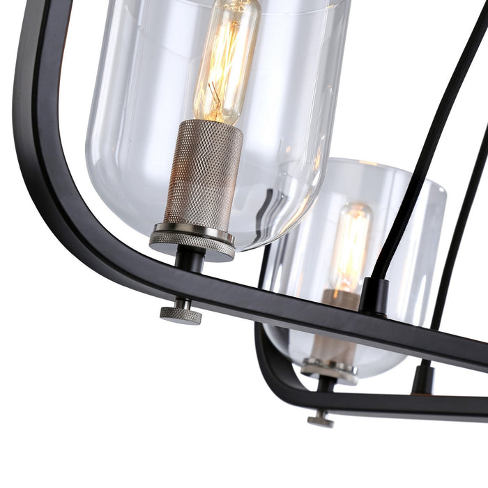 Artcraft AC11746NB Five Light Chandelier, Black & Nickel