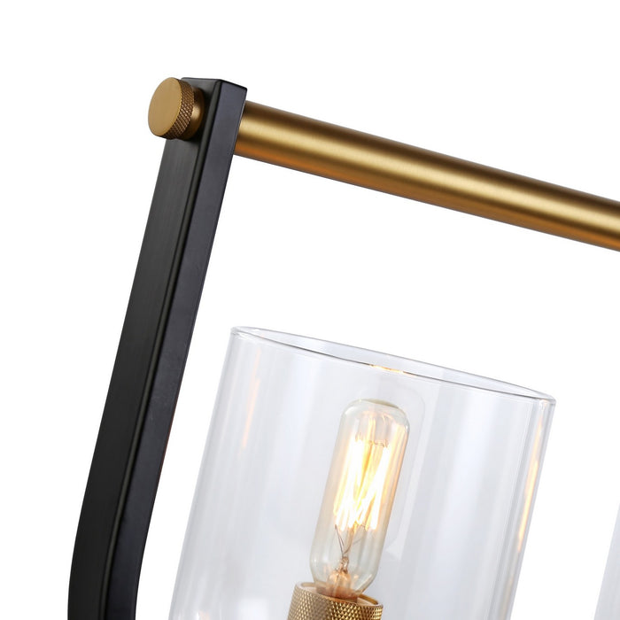Artcraft AC11745BB Five Light Island Pendant, Black & Brass