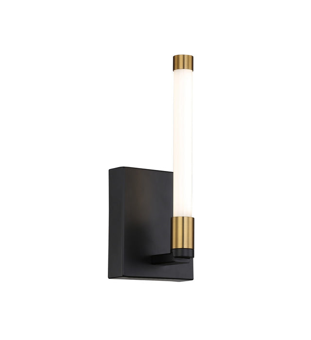 Artcraft SC13081BB LED Wall Sconce, Matte Black & Brass