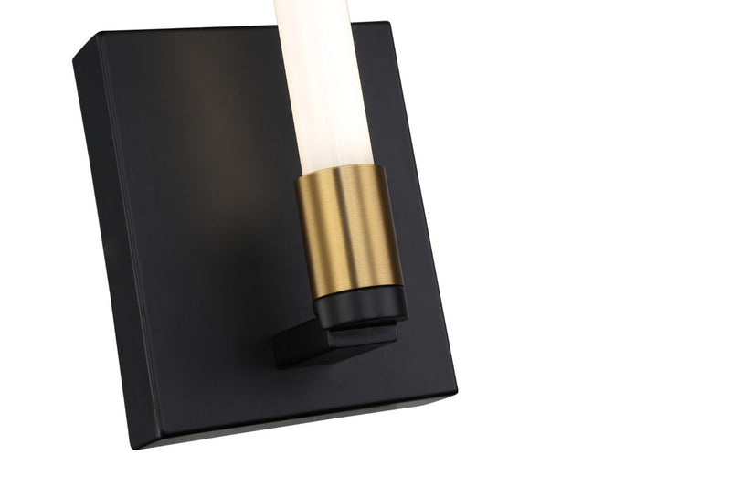 Artcraft SC13081BB LED Wall Sconce, Matte Black & Brass