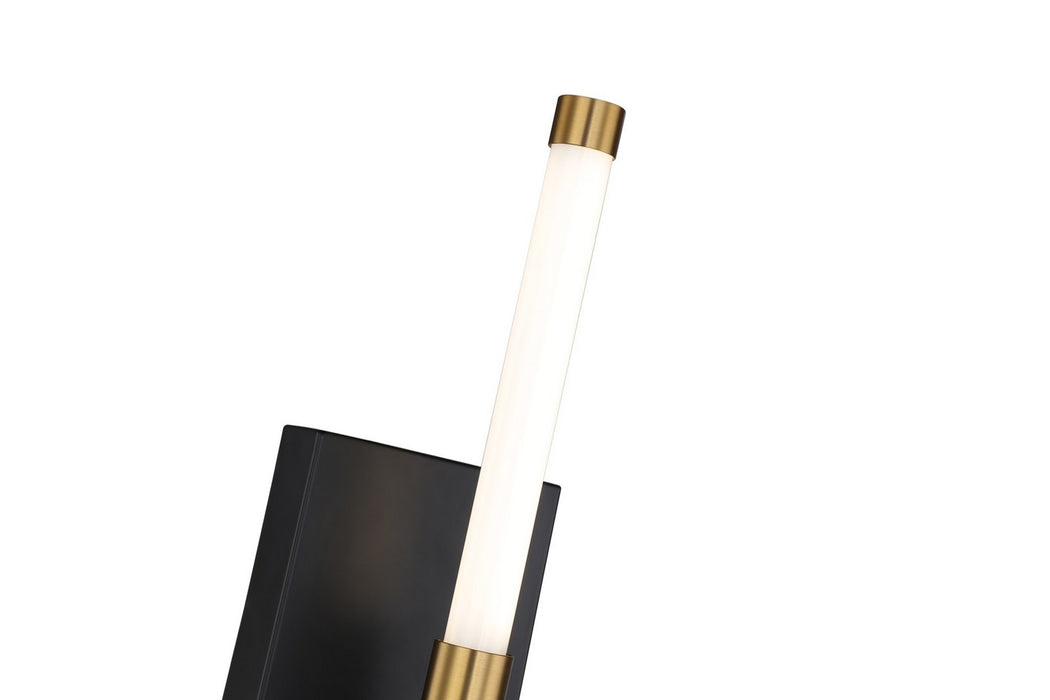 Artcraft SC13081BB LED Wall Sconce, Matte Black & Brass
