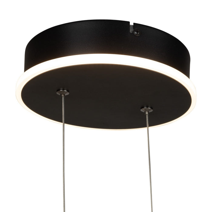 Artcraft AC6774BK LED Chandelier, Black